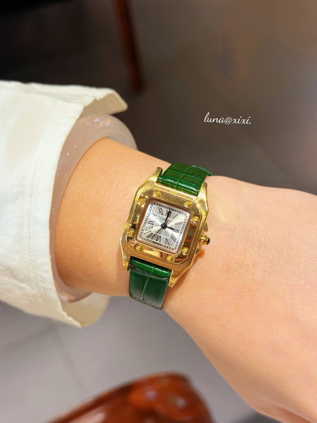 Colorful Rectangular Dial Strap Quartz Watch