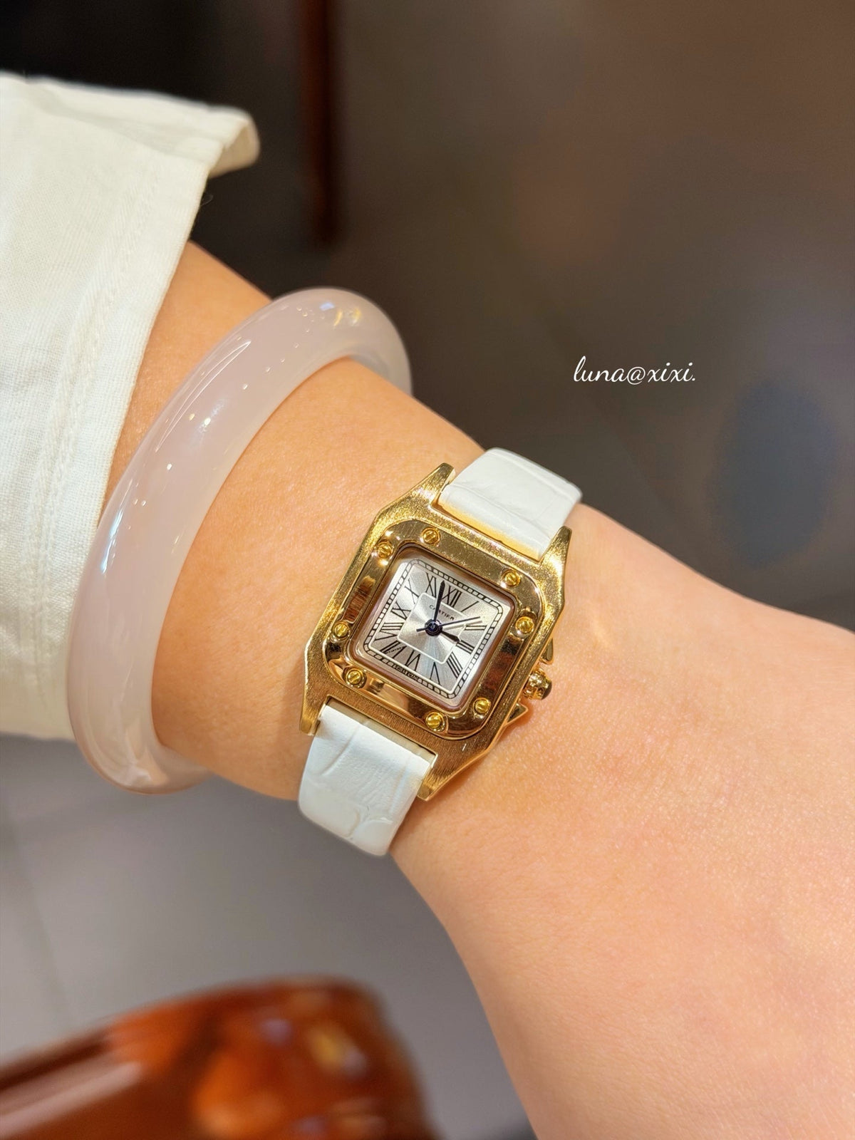 Colorful Rectangular Dial Strap Quartz Watch