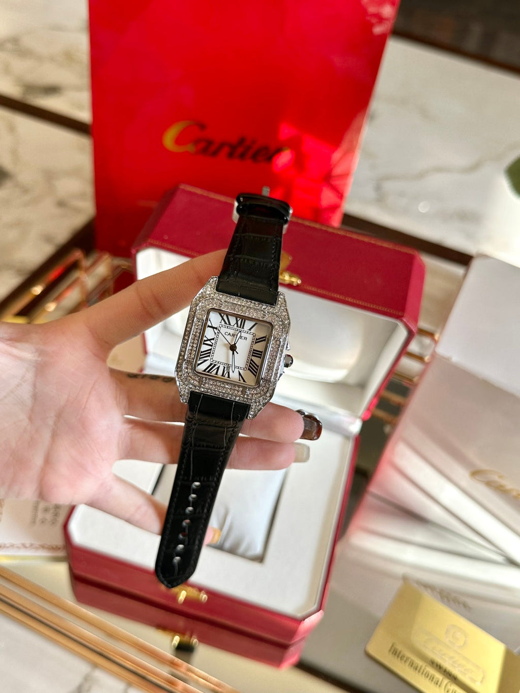 Mini Rectangular Dial Strap Quartz Watch