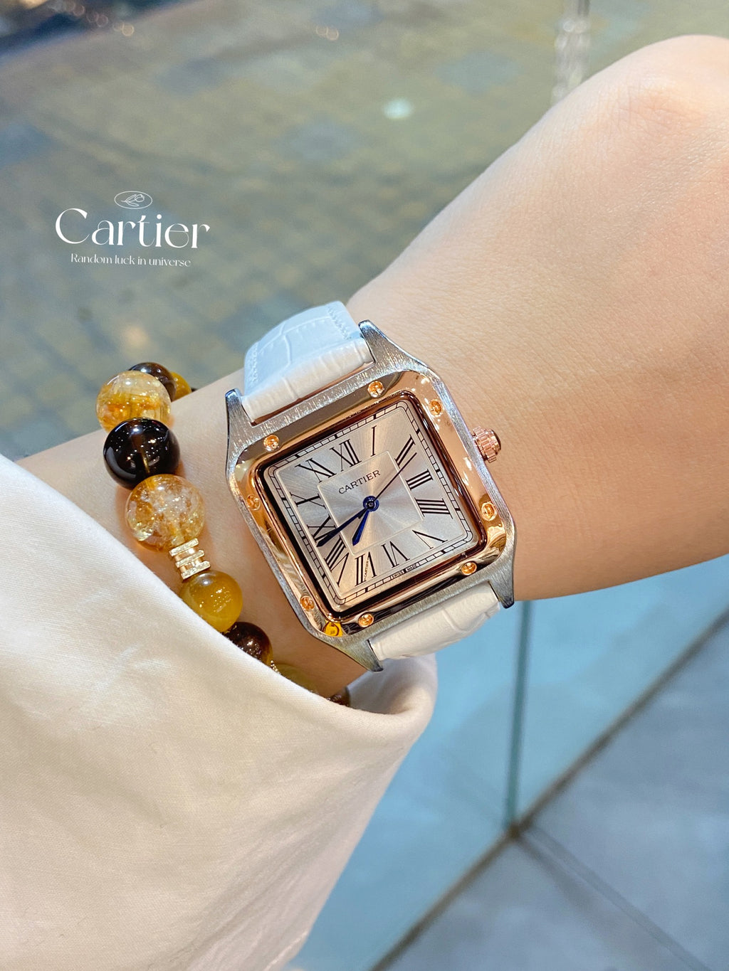 Rectangular Dial Colorful Strap Quartz Watch