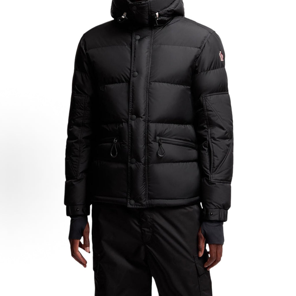 Hooded quilted puffer jacket product photograph