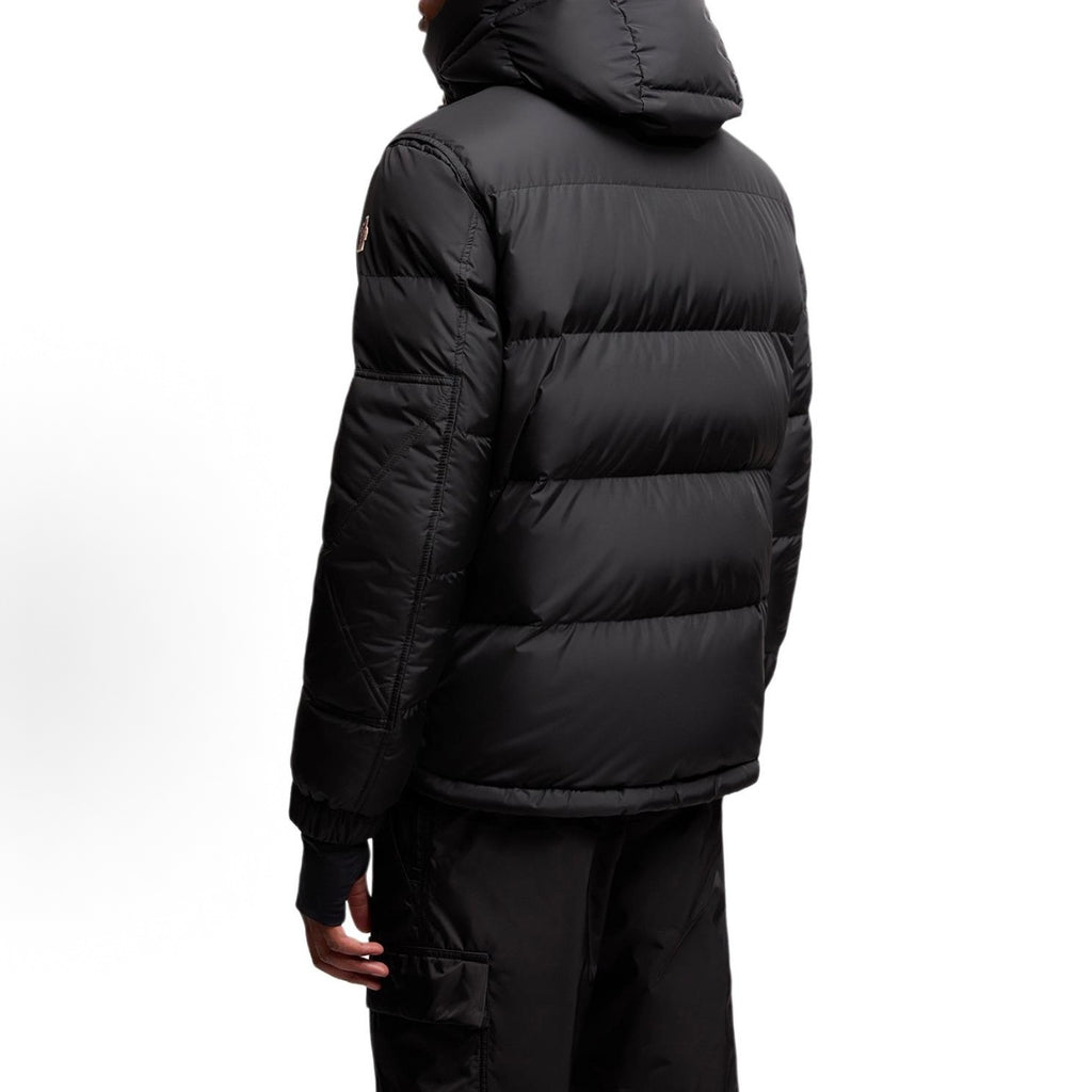 Hooded quilted puffer jacket product photograph
