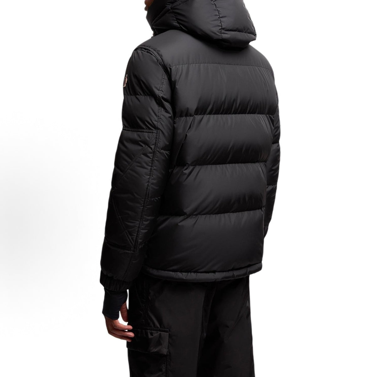 Hooded quilted puffer jacket product photograph
