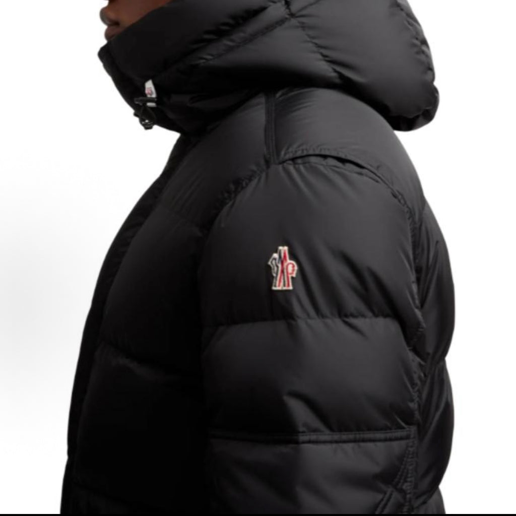 Hooded quilted puffer jacket product photograph