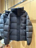 Hooded Down Puffer Jacket with Contrast Trim