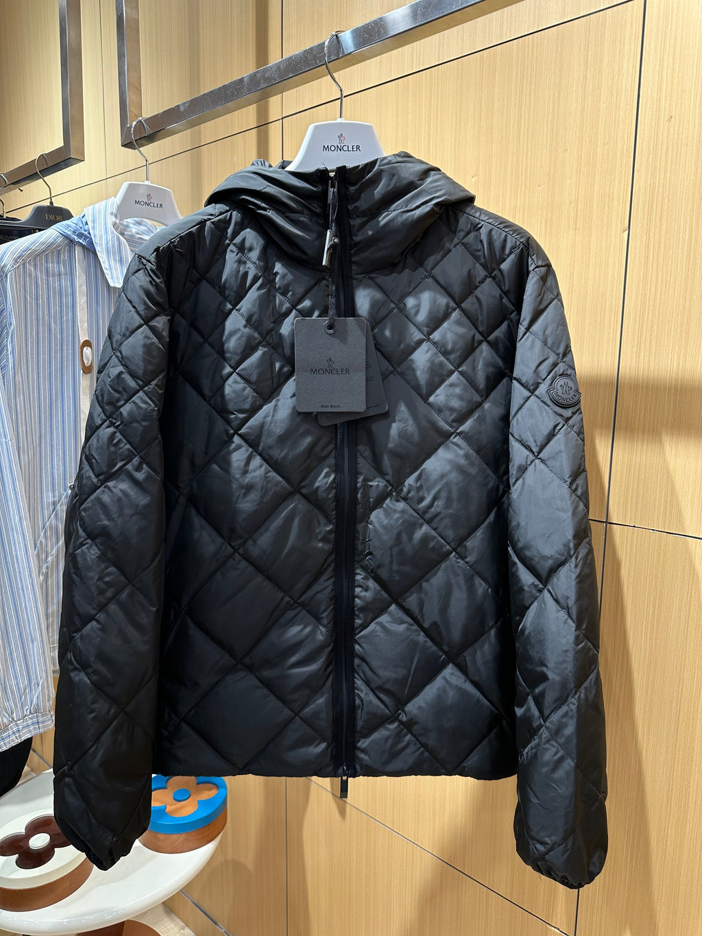Lightweight Hooded Down Jacket with Quilted Panels
