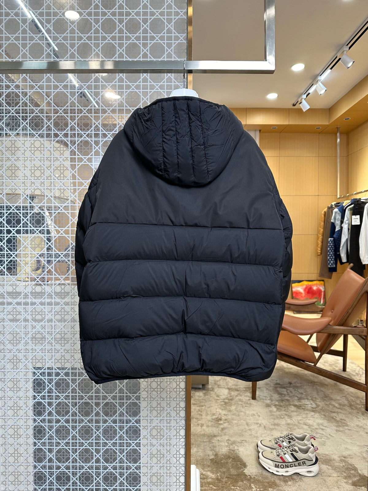 Hooded Down Puffer Jacket with Subtle Texture