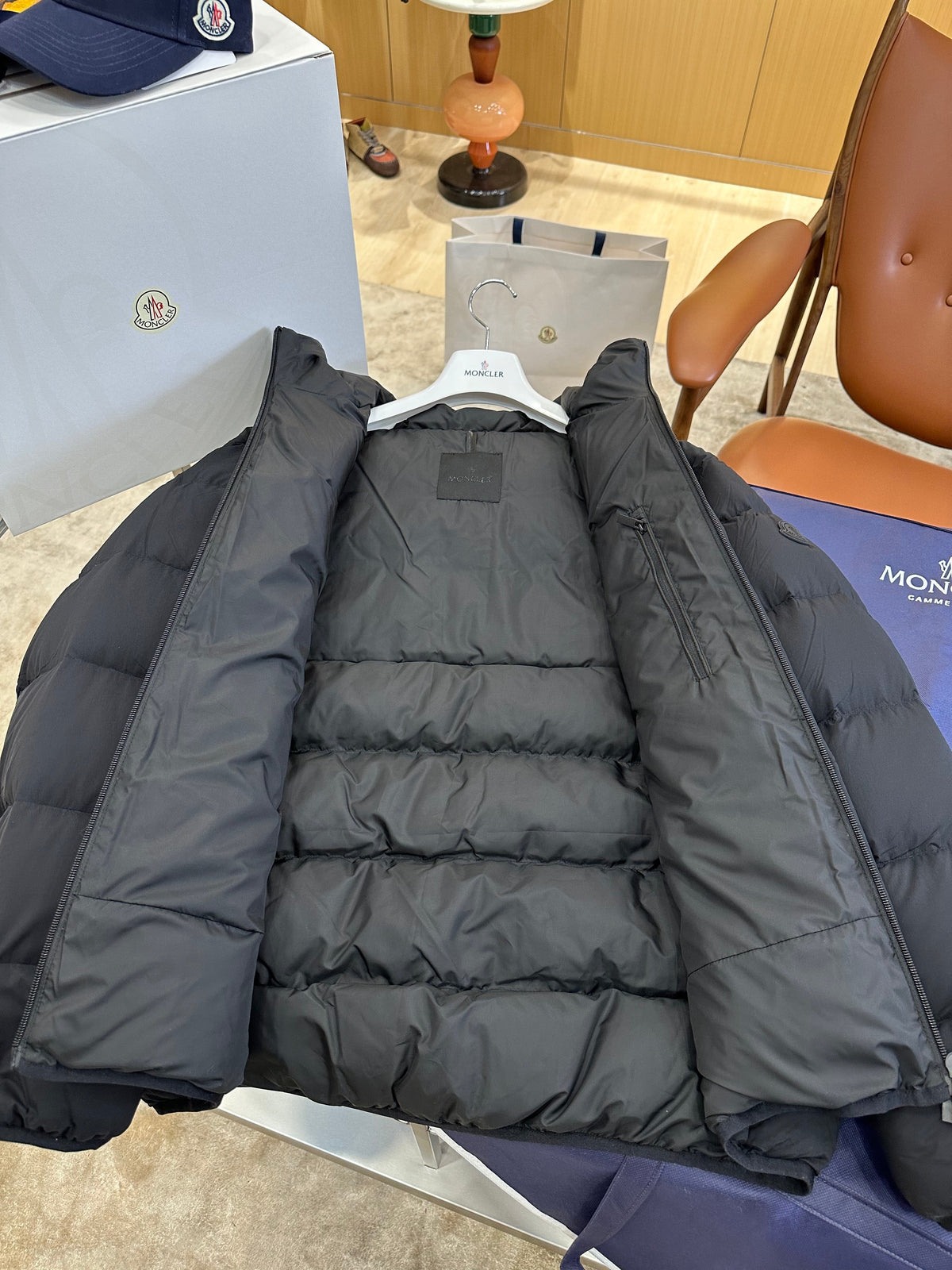 Hooded Down Puffer Jacket with Subtle Texture