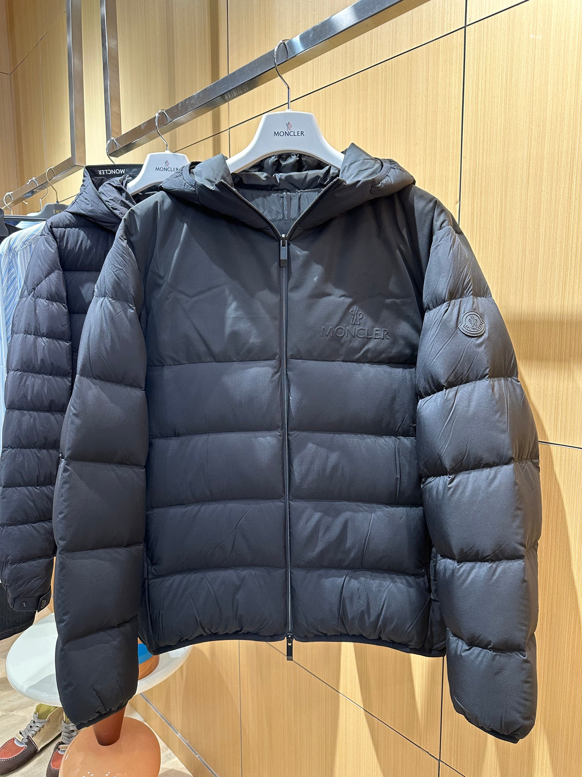 Hooded Down Puffer Jacket with Subtle Texture
