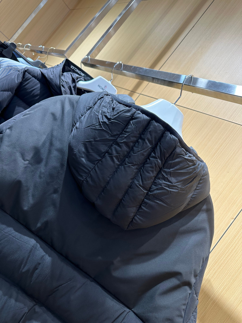 Hooded Down Puffer Jacket with Subtle Texture