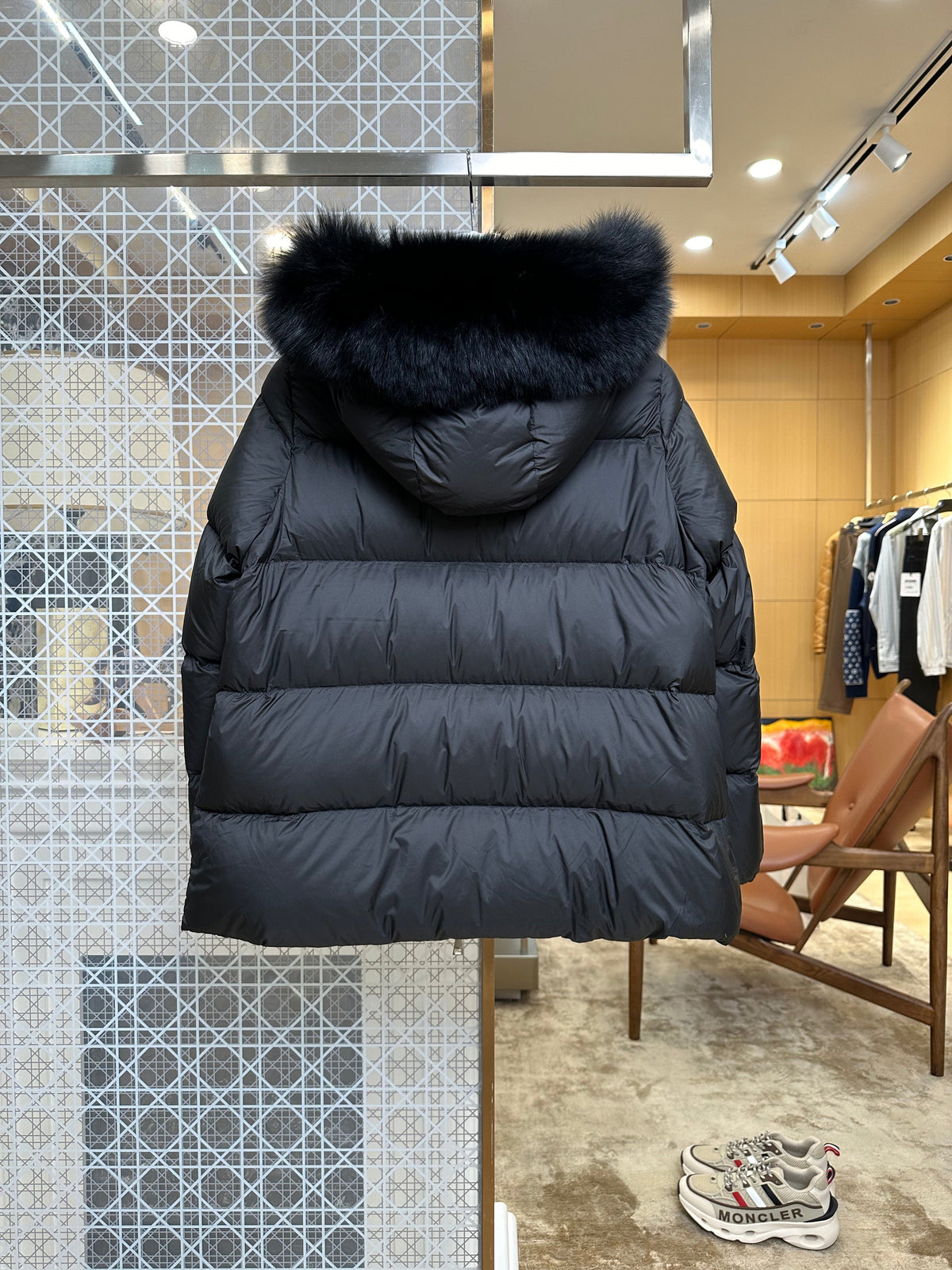 Women's Fur-Collar Hooded Down Puffer Jacket
