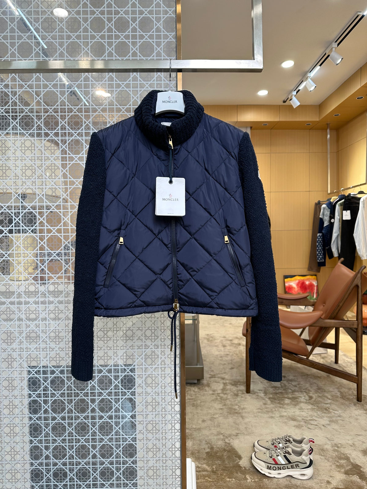 Women's Knit-Collar Quilted Down Jacket
