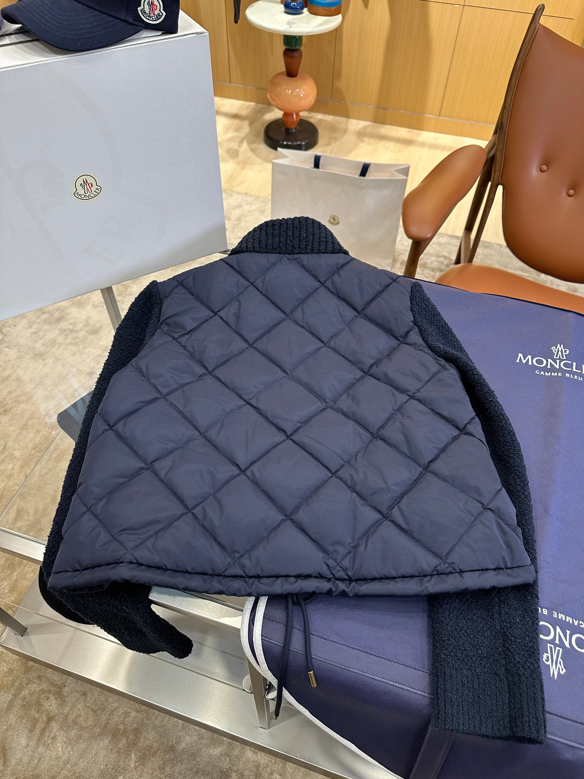 Women's Knit-Collar Quilted Down Jacket