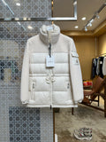 Women's Textured Knit-Panel Down Jacket