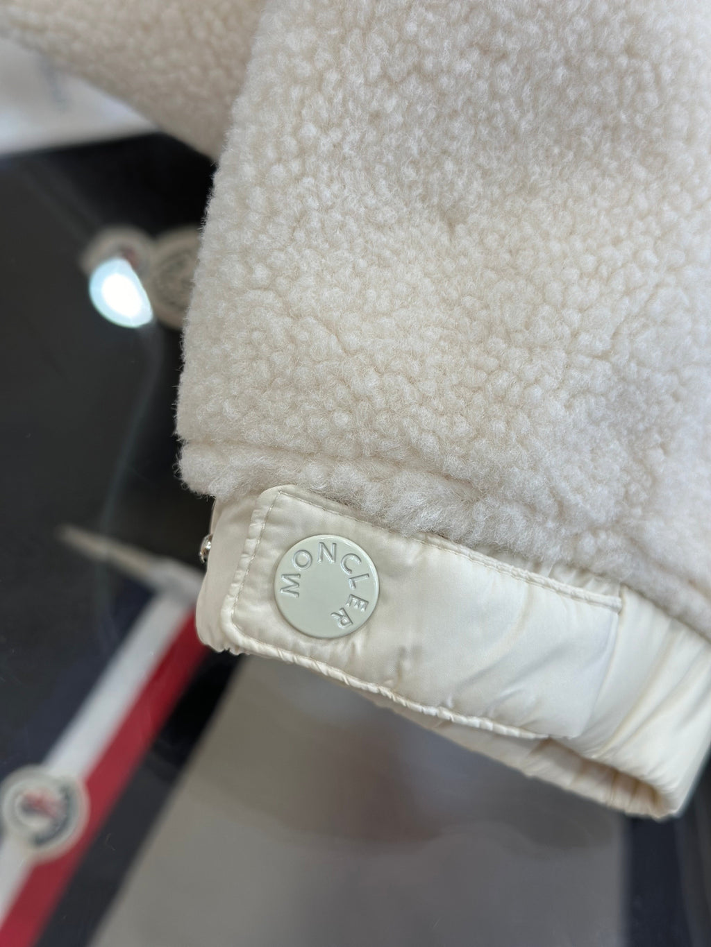 Women's Textured Knit-Panel Down Jacket